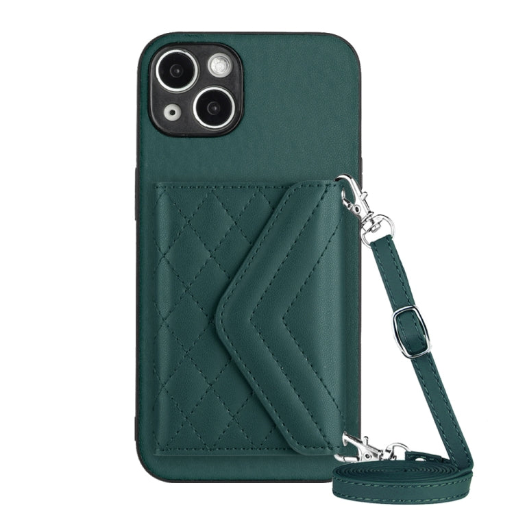 Étui de Téléphone RFID avec Lanière Longue et Motif Losanges, Pour iPhone SE 2022 / SE 2020, Pour iPhone 13 Pro Max, Pour iPhone 13 Pro, Pour iPhone 13, Pour iPhone 13 mini, Pour iPhone 12, Pour iPhone 12 Pro Max, Pour iPhone 12 Pro