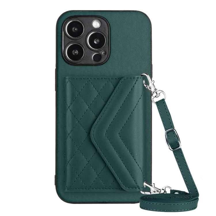 Étui de Téléphone RFID avec Lanière Longue et Motif Losanges, Pour iPhone SE 2022 / SE 2020, Pour iPhone 13 Pro Max, Pour iPhone 13 Pro, Pour iPhone 13, Pour iPhone 13 mini, Pour iPhone 12, Pour iPhone 12 Pro Max, Pour iPhone 12 Pro