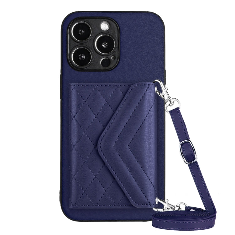 Étui de Téléphone RFID avec Lanière Longue et Motif Losanges, Pour iPhone SE 2022 / SE 2020, Pour iPhone 13 Pro Max, Pour iPhone 13 Pro, Pour iPhone 13, Pour iPhone 13 mini, Pour iPhone 12, Pour iPhone 12 Pro Max, Pour iPhone 12 Pro