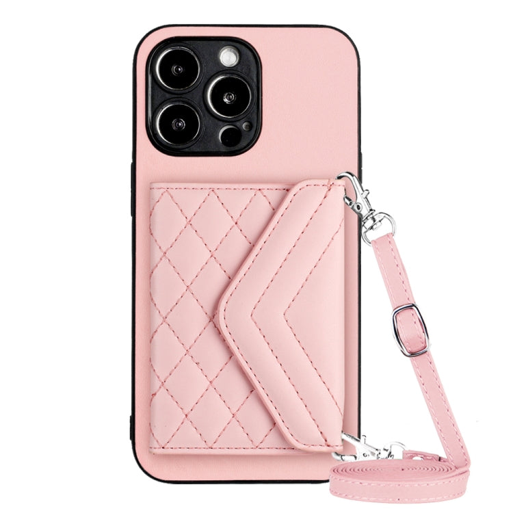 Étui de Téléphone RFID avec Lanière Longue et Motif Losanges, Pour iPhone SE 2022 / SE 2020, Pour iPhone 13 Pro Max, Pour iPhone 13 Pro, Pour iPhone 13, Pour iPhone 13 mini, Pour iPhone 12, Pour iPhone 12 Pro Max, Pour iPhone 12 Pro