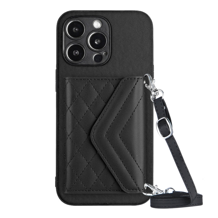 Étui de Téléphone RFID avec Lanière Longue et Motif Losanges, Pour iPhone SE 2022 / SE 2020, Pour iPhone 13 Pro Max, Pour iPhone 13 Pro, Pour iPhone 13, Pour iPhone 13 mini, Pour iPhone 12, Pour iPhone 12 Pro Max, Pour iPhone 12 Pro
