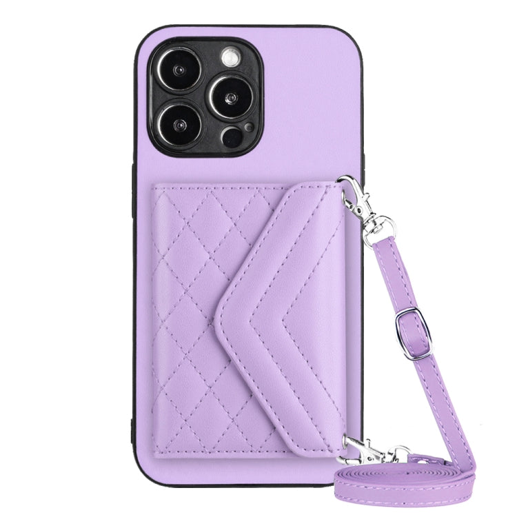 Étui de Téléphone RFID avec Lanière Longue et Motif Losanges, Pour iPhone SE 2022 / SE 2020, Pour iPhone 13 Pro Max, Pour iPhone 13 Pro, Pour iPhone 13, Pour iPhone 13 mini, Pour iPhone 12, Pour iPhone 12 Pro Max, Pour iPhone 12 Pro