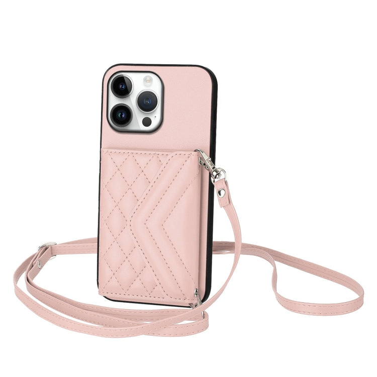 Étui de téléphone RFID avec pochette pour cartes texturée en losange et long cordon, pour iPhone 17 Pro Max, pour iPhone 17 Pro, pour iPhone 17, pour iPhone Air, pour iPhone 16 Pro Max, pour iPhone 16 Pro, pour iPhone 16 Plus, pour iPhone 16