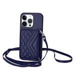 Étui de téléphone RFID avec pochette pour cartes texturée en losange et long cordon, pour iPhone 17 Pro Max, pour iPhone 17 Pro, pour iPhone 17, pour iPhone Air, pour iPhone 16 Pro Max, pour iPhone 16 Pro, pour iPhone 16 Plus, pour iPhone 16