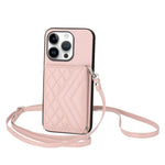 Étui de téléphone RFID avec pochette pour cartes texturée en losange et long cordon, pour iPhone 17 Pro Max, pour iPhone 17 Pro, pour iPhone 17, pour iPhone Air, pour iPhone 16 Pro Max, pour iPhone 16 Pro, pour iPhone 16 Plus, pour iPhone 16