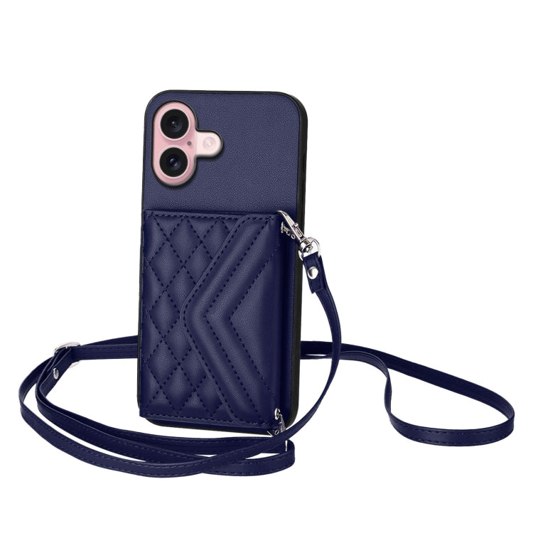 Étui de téléphone RFID avec pochette pour cartes texturée en losange et long cordon, pour iPhone 17 Pro Max, pour iPhone 17 Pro, pour iPhone 17, pour iPhone Air, pour iPhone 16 Pro Max, pour iPhone 16 Pro, pour iPhone 16 Plus, pour iPhone 16