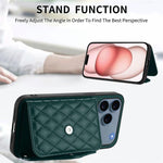 Étui de téléphone RFID avec pochette pour cartes texturée en losange et long cordon, pour iPhone 17 Pro Max, pour iPhone 17 Pro, pour iPhone 17, pour iPhone Air, pour iPhone 16 Pro Max, pour iPhone 16 Pro, pour iPhone 16 Plus, pour iPhone 16