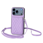 Étui de téléphone RFID avec pochette pour cartes texturée en losange et long cordon, pour iPhone 17 Pro Max, pour iPhone 17 Pro, pour iPhone 17, pour iPhone Air, pour iPhone 16 Pro Max, pour iPhone 16 Pro, pour iPhone 16 Plus, pour iPhone 16