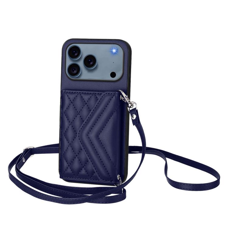Étui de téléphone RFID avec pochette pour cartes texturée en losange et long cordon, pour iPhone 17 Pro Max, pour iPhone 17 Pro, pour iPhone 17, pour iPhone Air, pour iPhone 16 Pro Max, pour iPhone 16 Pro, pour iPhone 16 Plus, pour iPhone 16