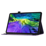Étui de protection en cuir gaufré Papillon Chat pour tablette, Pour iPad Air 13 2026 / 2025 / 2024, Pour iPad Air 11 2026 / 2025 / 2024, Pour iPad Pro 13 2025 / 2024, Pour iPad Pro 11 2025 / 2024, Pour iPad mini 2024 / 2021