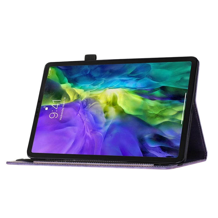 Étui de protection en cuir gaufré Papillon Chat pour tablette, Pour iPad Air 13 2026 / 2025 / 2024, Pour iPad Air 11 2026 / 2025 / 2024, Pour iPad Pro 13 2025 / 2024, Pour iPad Pro 11 2025 / 2024, Pour iPad mini 2024 / 2021