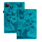 Étui de protection en cuir gaufré Papillon Chat pour tablette, Pour iPad Air 13 2026 / 2025 / 2024, Pour iPad Air 11 2026 / 2025 / 2024, Pour iPad Pro 13 2025 / 2024, Pour iPad Pro 11 2025 / 2024, Pour iPad mini 2024 / 2021