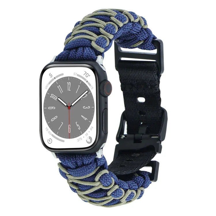 Bracelet de montre à boucle en paracorde tressée double couche