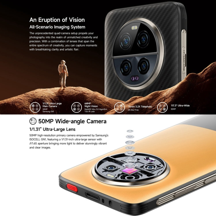 Ulefone Armor 23, téléphone ultra-résistant, écran 6,78 pouces, Android 13, processeur MediaTek Dimensity 8020 Octa-Core jusqu'à 2,6 GHz, réseau : 5G, NFC, OTG, messagerie satellite, 12 Go + 512 Go
