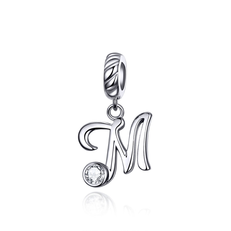 S925 Sterling Silver 26 English Letter Beads DIY Bracelet Necklace Accessories, A, B, C, D, E, F, G, H, I, J, K, L, M, N, O, P, Q, R, S, T, U, V, W, X, Y, Z
