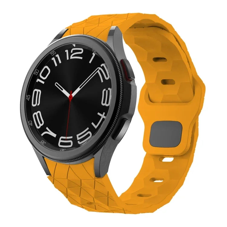 Bracelet de montre en silicone à boucle inversée, motif football, pour Samsung Galaxy Watch 6 / 6 Classic