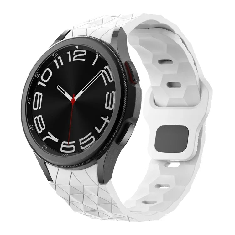 Bracelet de montre en silicone à boucle inversée, motif football, pour Samsung Galaxy Watch 6 / 6 Classic