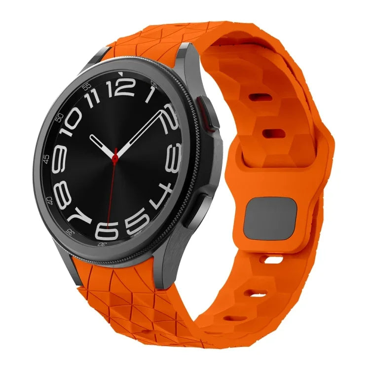 Bracelet de montre en silicone à boucle inversée, motif football, pour Samsung Galaxy Watch 6 / 6 Classic