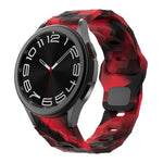 Bracelet de montre en silicone à boucle inversée, motif football, pour Samsung Galaxy Watch 6 / 6 Classic