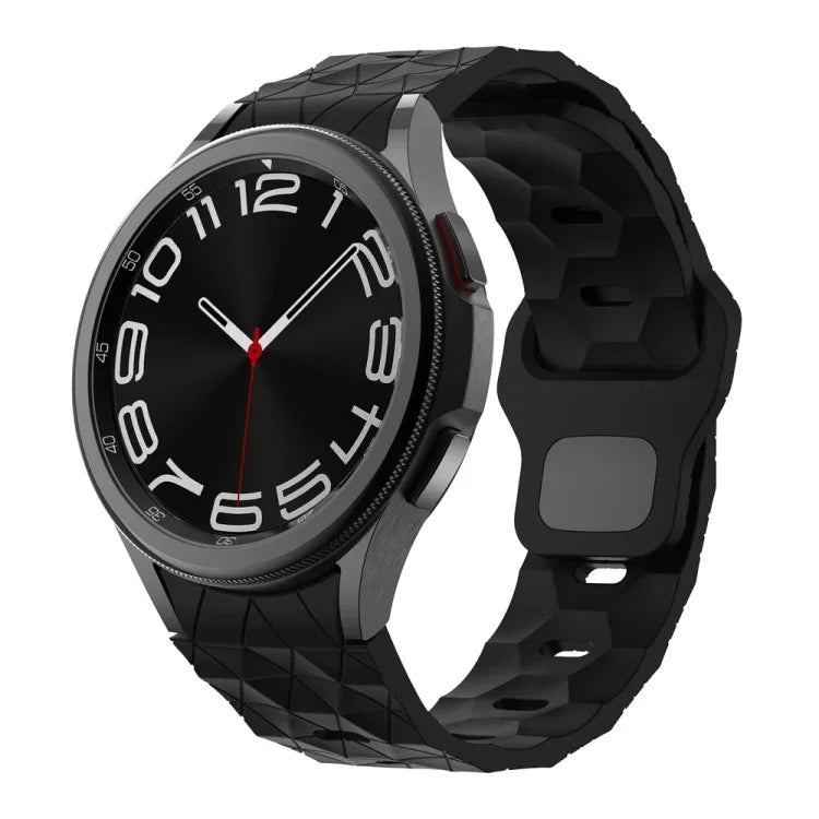 Bracelet de montre en silicone à boucle inversée, motif football, pour Samsung Galaxy Watch 6 / 6 Classic