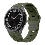 Bracelet de montre en silicone à boucle inversée, motif football, pour Samsung Galaxy Watch 6 / 6 Classic