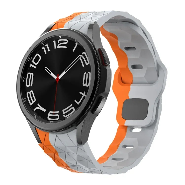 Bracelet de montre en silicone à boucle inversée, motif football, pour Samsung Galaxy Watch 6 / 6 Classic
