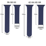 Bracelet de montre à boucle magnétique argentée en fibre de carbone, pour Apple Watch Series 9 45mm, pour Apple Watch Series 9 41mm, pour Apple Watch Ultra 49mm
