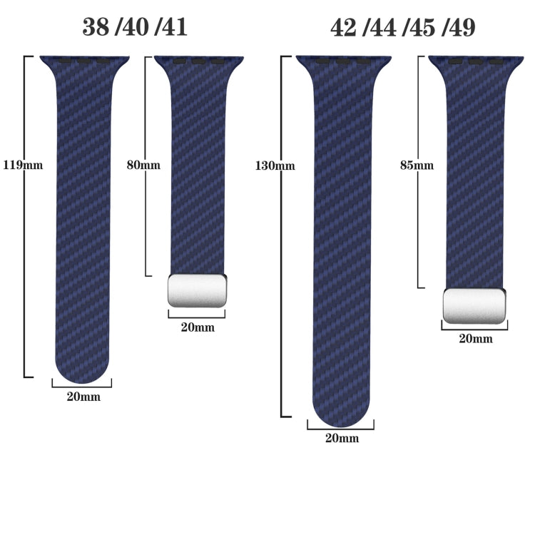 Bracelet de montre à boucle magnétique argentée en fibre de carbone, pour Apple Watch Series 9 45mm, pour Apple Watch Series 9 41mm, pour Apple Watch Ultra 49mm