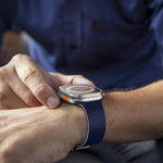 Bracelet de montre à boucle magnétique argentée en fibre de carbone, pour Apple Watch Series 9 45mm, pour Apple Watch Series 9 41mm, pour Apple Watch Ultra 49mm