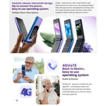 Téléphone à clapet HAMTOD T8 4G, 2,8 pouces + 1,77 pouces, VoLTE, BT, SOS, OTG, version UE
