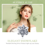 Perles flocons de neige d'hiver en argent sterling S925, accessoires de bracelet et collier à faire soi-même, argent, or rose