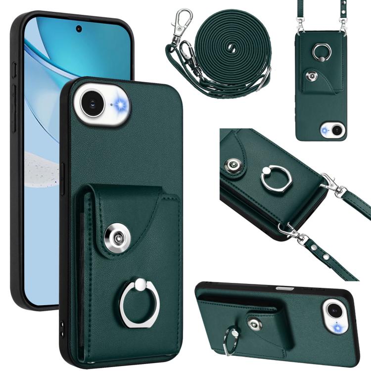 Étui de téléphone avec porte-cartes en forme d'orgue et cordon long, pour iPhone 17e / 16e, pour iPhone 17 Pro Max, pour iPhone 17 Pro, pour iPhone 17, pour iPhone Air, pour iPhone 16 Pro Max, pour iPhone 16 Pro, pour iPhone 16 Plus