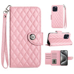 Étui de téléphone en cuir rabattable à texture losange avec cordon, pour iPhone 11, pour iPhone 11 Pro, pour iPhone XS / X, pour iPhone XR, pour iPhone XS Max, pour iPhone 8 Plus / 7 Plus / 6s Plus