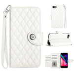 Étui de téléphone en cuir rabattable à texture losange avec cordon, pour iPhone 11, pour iPhone 11 Pro, pour iPhone XS / X, pour iPhone XR, pour iPhone XS Max, pour iPhone 8 Plus / 7 Plus / 6s Plus