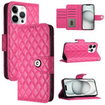Étui de téléphone en cuir à rabat avec texture losange et cordon, Pour iPhone 17 Pro Max, Pour iPhone 17 Pro, Pour iPhone 17, Pour iPhone Air, Pour iPhone SE 2024, Pour iPhone 16 Pro Max, Pour iPhone 16 Pro, Pour iPhone 16 Plus
