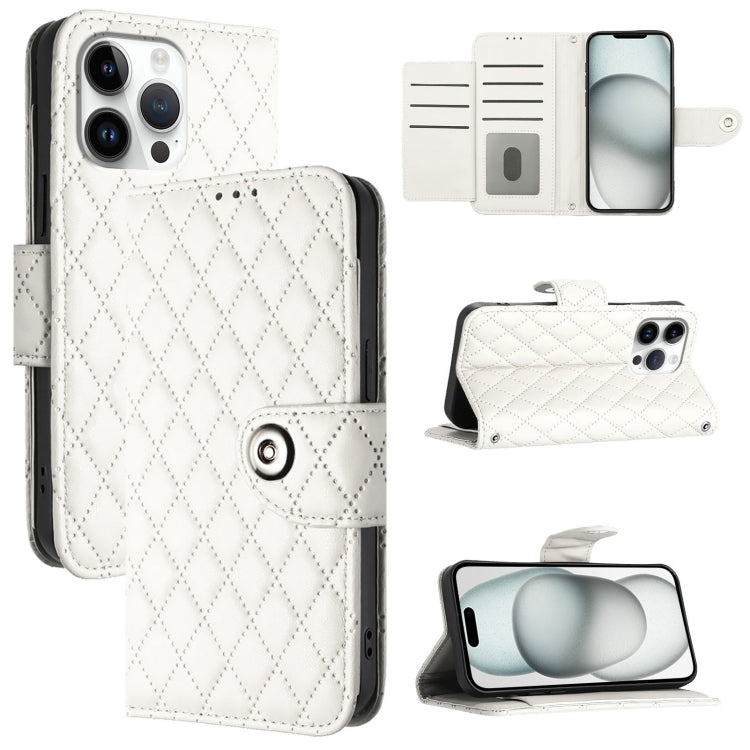 Étui de téléphone en cuir à rabat avec texture losange et cordon, Pour iPhone 17 Pro Max, Pour iPhone 17 Pro, Pour iPhone 17, Pour iPhone Air, Pour iPhone SE 2024, Pour iPhone 16 Pro Max, Pour iPhone 16 Pro, Pour iPhone 16 Plus