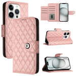 Étui de téléphone en cuir à rabat avec texture losange et cordon, Pour iPhone 17 Pro Max, Pour iPhone 17 Pro, Pour iPhone 17, Pour iPhone Air, Pour iPhone SE 2024, Pour iPhone 16 Pro Max, Pour iPhone 16 Pro, Pour iPhone 16 Plus