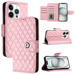 Étui de téléphone en cuir à rabat avec texture losange et cordon, Pour iPhone 17 Pro Max, Pour iPhone 17 Pro, Pour iPhone 17, Pour iPhone Air, Pour iPhone SE 2024, Pour iPhone 16 Pro Max, Pour iPhone 16 Pro, Pour iPhone 16 Plus
