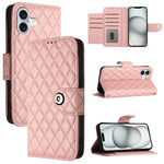Étui de téléphone en cuir à rabat avec texture losange et cordon, Pour iPhone 17 Pro Max, Pour iPhone 17 Pro, Pour iPhone 17, Pour iPhone Air, Pour iPhone SE 2024, Pour iPhone 16 Pro Max, Pour iPhone 16 Pro, Pour iPhone 16 Plus