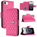 Étui de téléphone en cuir à rabat avec texture losange et cordon, Pour iPhone 17 Pro Max, Pour iPhone 17 Pro, Pour iPhone 17, Pour iPhone Air, Pour iPhone SE 2024, Pour iPhone 16 Pro Max, Pour iPhone 16 Pro, Pour iPhone 16 Plus