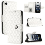 Étui de téléphone en cuir à rabat avec texture losange et cordon, Pour iPhone 17 Pro Max, Pour iPhone 17 Pro, Pour iPhone 17, Pour iPhone Air, Pour iPhone SE 2024, Pour iPhone 16 Pro Max, Pour iPhone 16 Pro, Pour iPhone 16 Plus