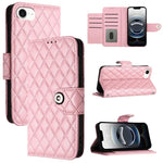 Étui de téléphone en cuir à rabat avec texture losange et cordon, Pour iPhone 17 Pro Max, Pour iPhone 17 Pro, Pour iPhone 17, Pour iPhone Air, Pour iPhone SE 2024, Pour iPhone 16 Pro Max, Pour iPhone 16 Pro, Pour iPhone 16 Plus