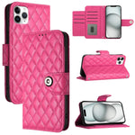 Étui de téléphone en cuir rabattable à texture losange avec cordon, pour iPhone 11, pour iPhone 11 Pro, pour iPhone XS / X, pour iPhone XR, pour iPhone XS Max, pour iPhone 8 Plus / 7 Plus / 6s Plus