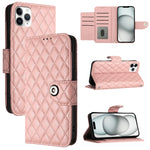 Étui de téléphone en cuir rabattable à texture losange avec cordon, pour iPhone 11, pour iPhone 11 Pro, pour iPhone XS / X, pour iPhone XR, pour iPhone XS Max, pour iPhone 8 Plus / 7 Plus / 6s Plus