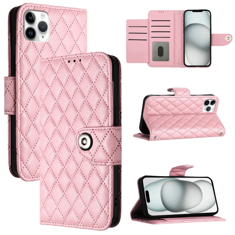 Étui de téléphone en cuir rabattable à texture losange avec cordon, pour iPhone 11, pour iPhone 11 Pro, pour iPhone XS / X, pour iPhone XR, pour iPhone XS Max, pour iPhone 8 Plus / 7 Plus / 6s Plus