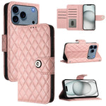 Étui de téléphone en cuir à rabat avec texture losange et cordon, Pour iPhone 17 Pro Max, Pour iPhone 17 Pro, Pour iPhone 17, Pour iPhone Air, Pour iPhone SE 2024, Pour iPhone 16 Pro Max, Pour iPhone 16 Pro, Pour iPhone 16 Plus