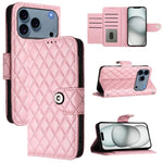 Étui de téléphone en cuir à rabat avec texture losange et cordon, Pour iPhone 17 Pro Max, Pour iPhone 17 Pro, Pour iPhone 17, Pour iPhone Air, Pour iPhone SE 2024, Pour iPhone 16 Pro Max, Pour iPhone 16 Pro, Pour iPhone 16 Plus