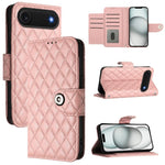 Étui de téléphone en cuir à rabat avec texture losange et cordon, Pour iPhone 17 Pro Max, Pour iPhone 17 Pro, Pour iPhone 17, Pour iPhone Air, Pour iPhone SE 2024, Pour iPhone 16 Pro Max, Pour iPhone 16 Pro, Pour iPhone 16 Plus