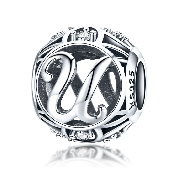 Perles lettres anglaises S925 en argent sterling 26 pour bracelet collier DIY, A, B, C, D, E, F, G, H, I, J, K, L, M, N, O, P, Q, R, S, T, U, V, W, X, Y, Z