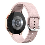 Bracelet de montre en silicone gaufré fleur papillon, pour Samsung Galaxy Watch 6